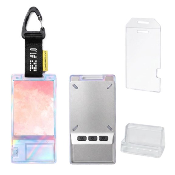 IFRINID Digital Display Card, 2.8 inch Rechargeable Smart Display with Bluetooth, NFC and RGB Lighting