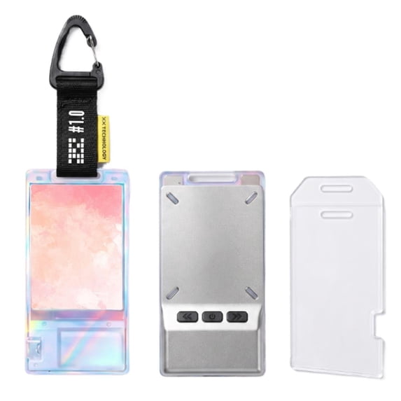 IFRINID MoniCard Smart Display Card, 2.8 Inch HD Screen with RGB Lighting, Bluetooth NFC Rechargeable Digital Display Device with Motion Effects