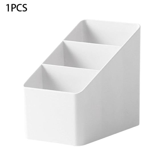 IFRINID Plastic Remote Control Holder, 3-Slot Desk Organizer for Tv Remotes, Glasses, Office Supplies, Light Grey, 5. 55 X 3. 54 X 5. 16