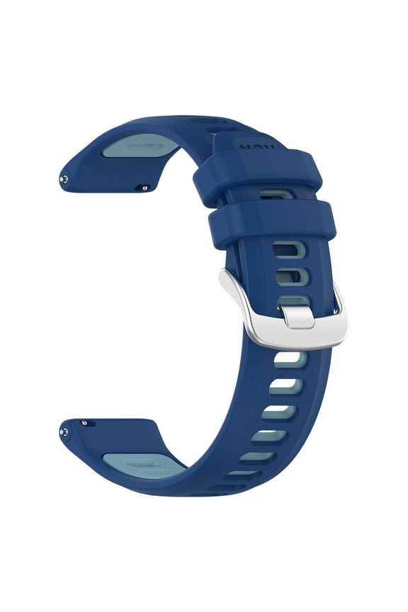 Silicone Watch Band for Garmin Forerunner 170/70, 20mm Dual Color Replacement Strap with Adjustable Fit