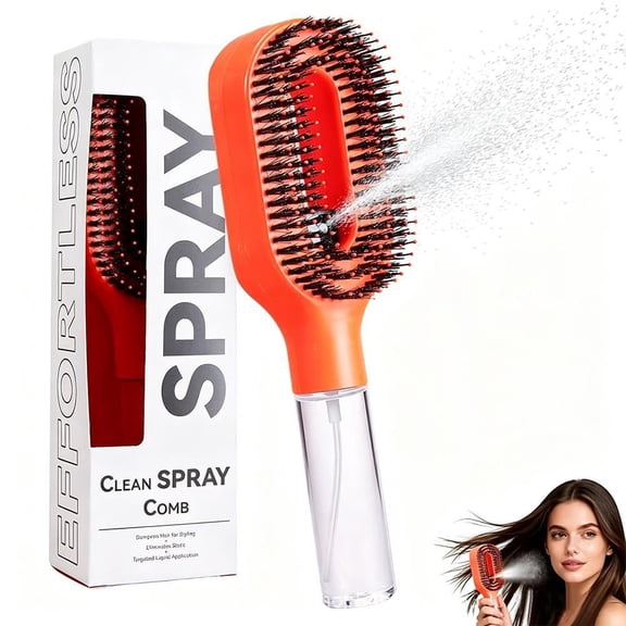 IFRINID Detangling Spray Comb with Water Mister, Portable Styling Brush for Wet and Dry Use