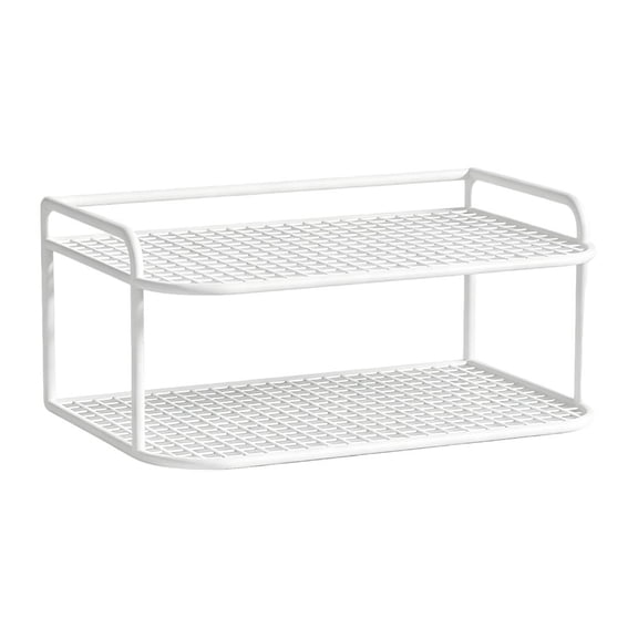 IFRINID Wall Shelf, 2-Tier Iron Frame Floating Storage Rack for Projectors, Routers and Tv Boxes, Space Saving Organizer for Bedroom and