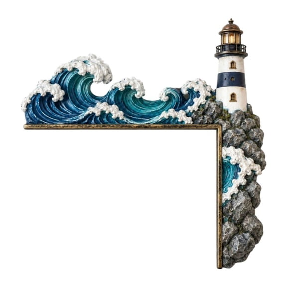 IFRINID Wooden Door Corner Decoration, 7.87 x 7.87 in Right-Angle Frame Topper for Doorway, Shelf, Cabinet and Home Decor