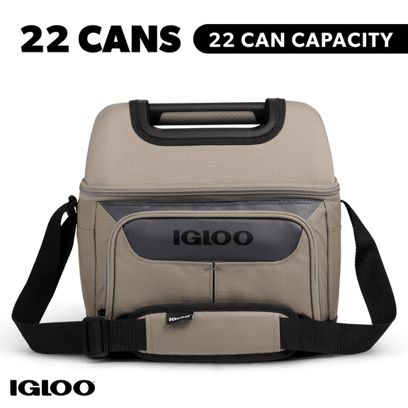 Igloo 22 Can Capacity Trek Gripper Soft Sided Cooler, Sandstone Tan