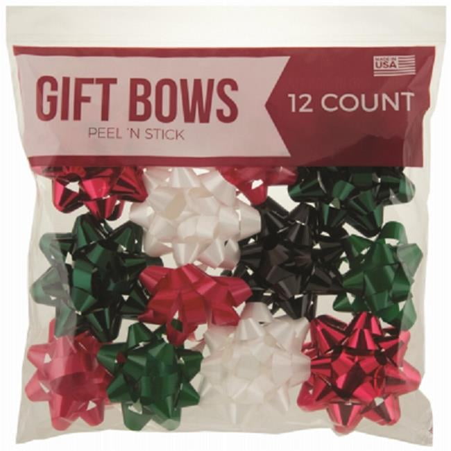 IG DESIGN GROUP IG Design 274723 Red, White & Green Bow Bag - 12 Count