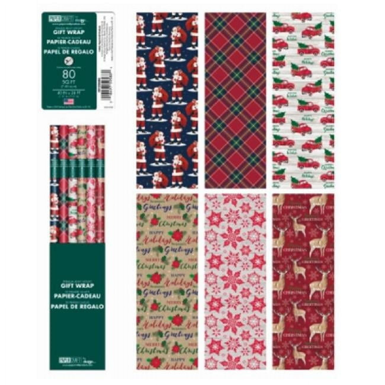 IG Design Group Americas 274741 40 x 24 in. 80 sq. ft. Traditional Christmas Wrap, Pack of 36