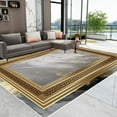 thumbnail image 1 of IG Modern Luxury Gold Living Room ration Carpet Home ration Bedroom Non Slip Large Size Rug Customiz, 1 of 5