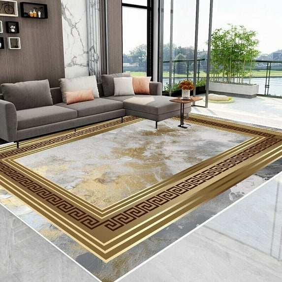 IG Modern Luxury Gold Living Room ration Carpet Home ration Bedroom Non Slip Large Size Rug Customiz