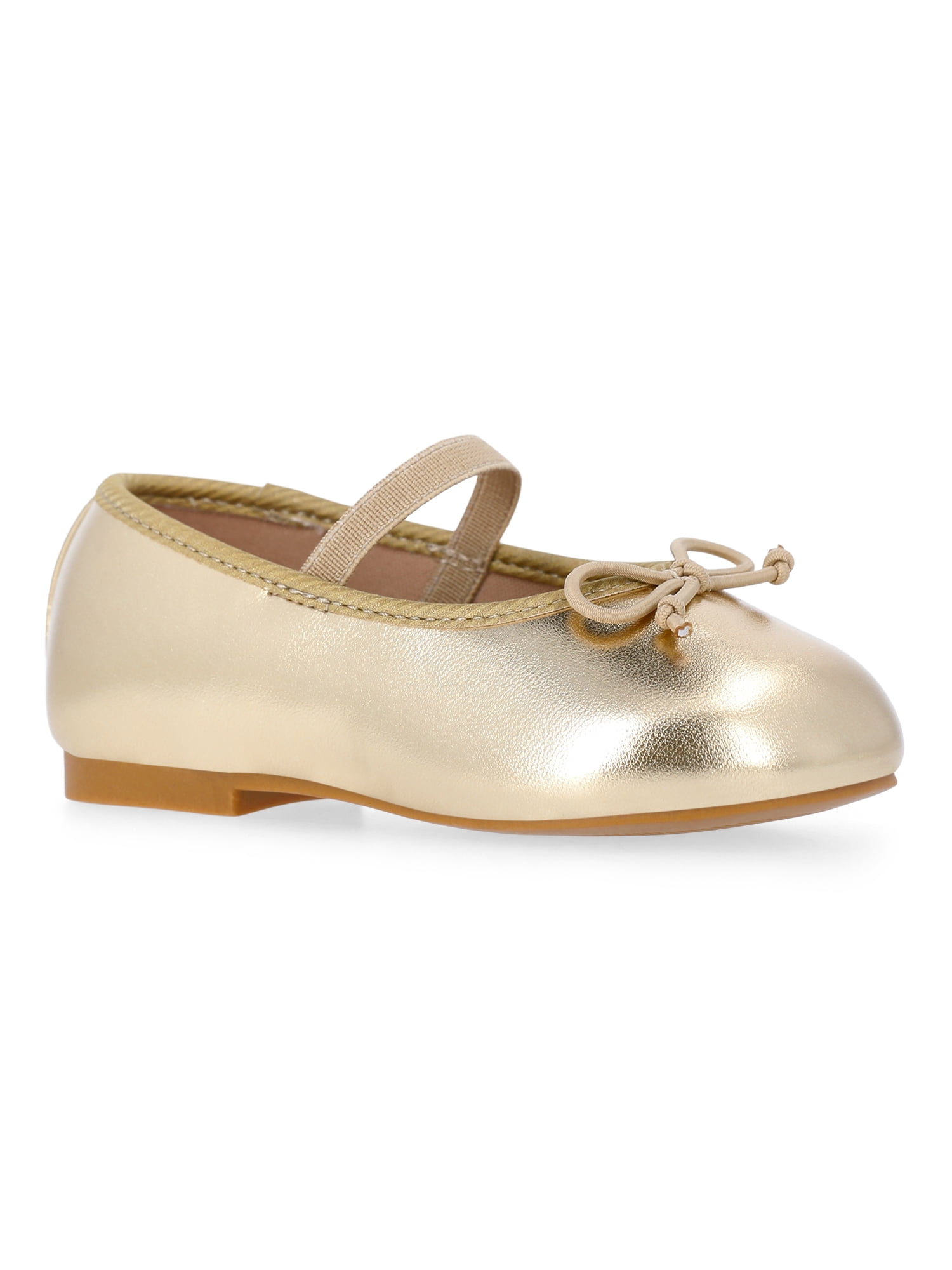 Wonder Nation Baby Girls Bow Ballet Dress Shoes
