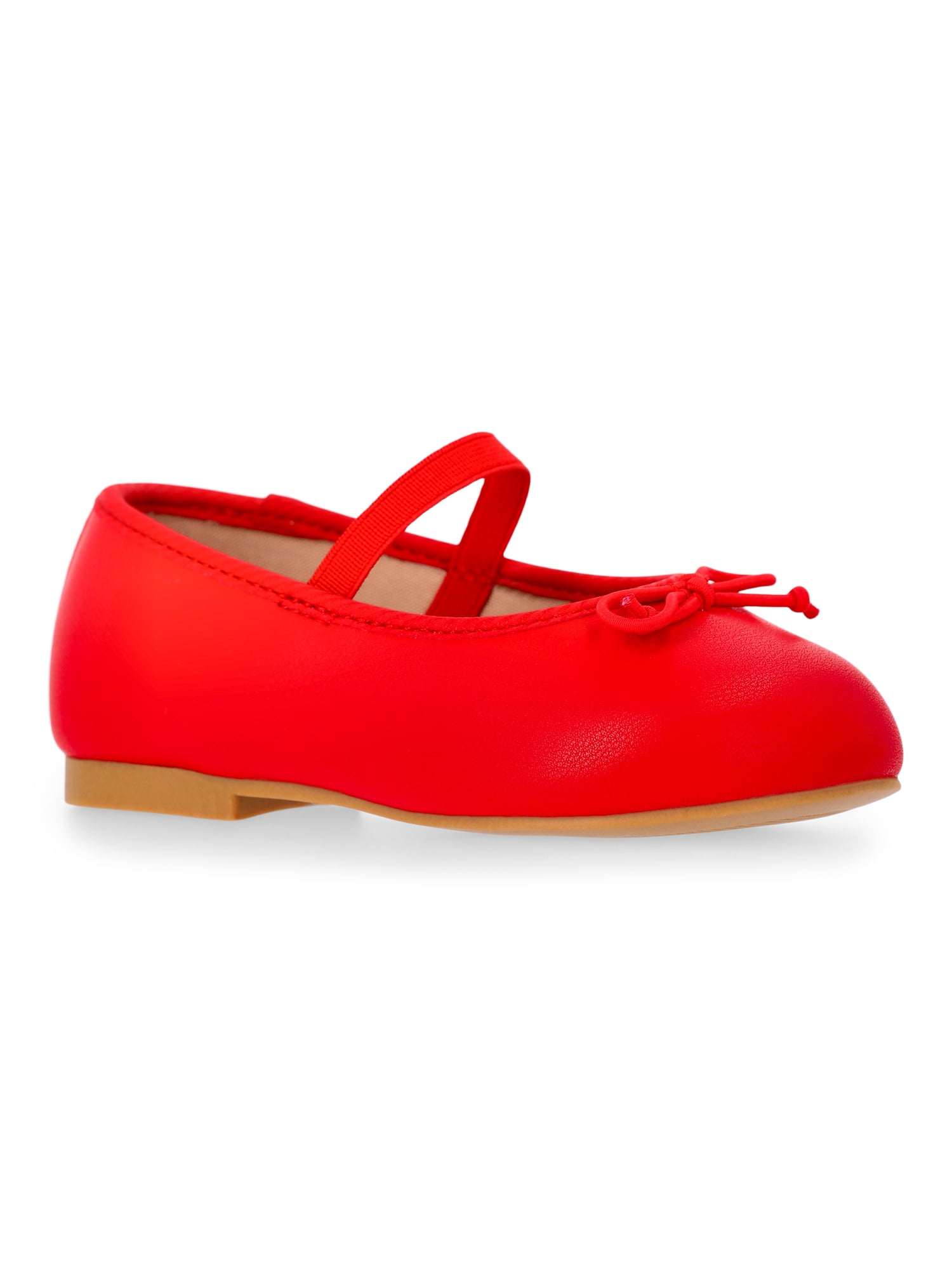Wonder Nation Baby Girls Bow Ballet Dress Shoes