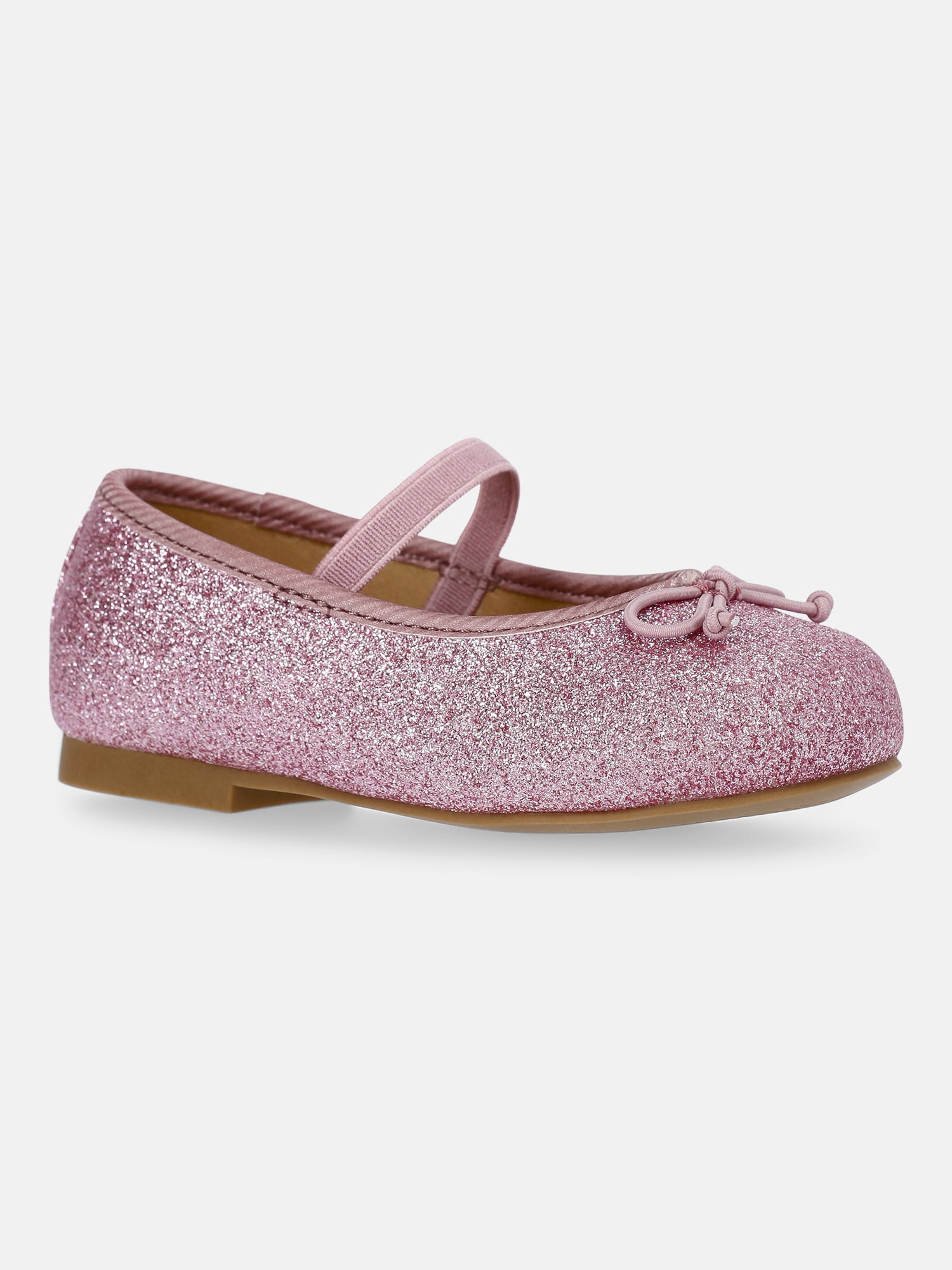 Wonder Nation Baby Girls Bow Ballet Dress Shoes