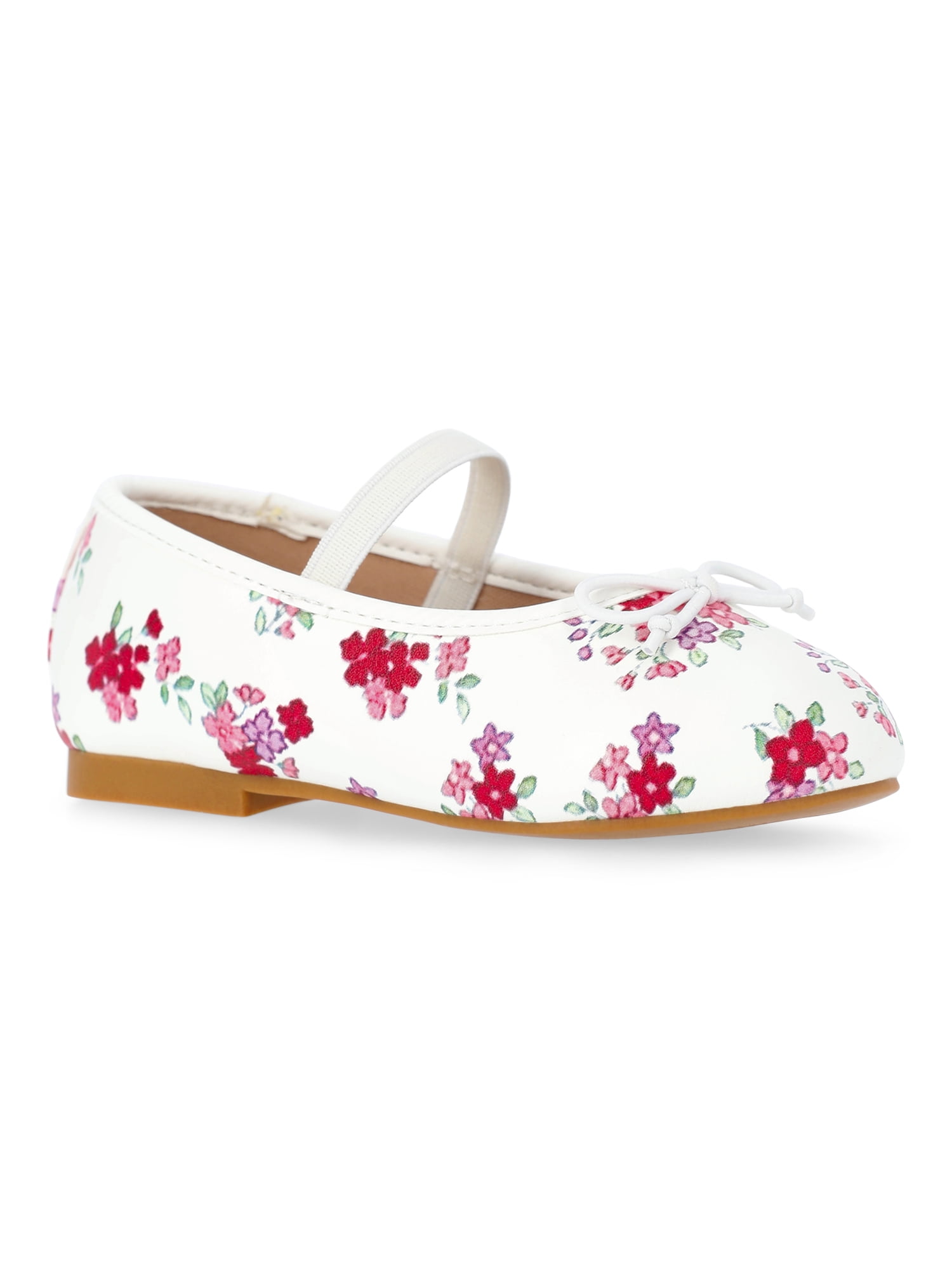 Wonder Nation Baby Girls Bow Ballet Dress Shoes