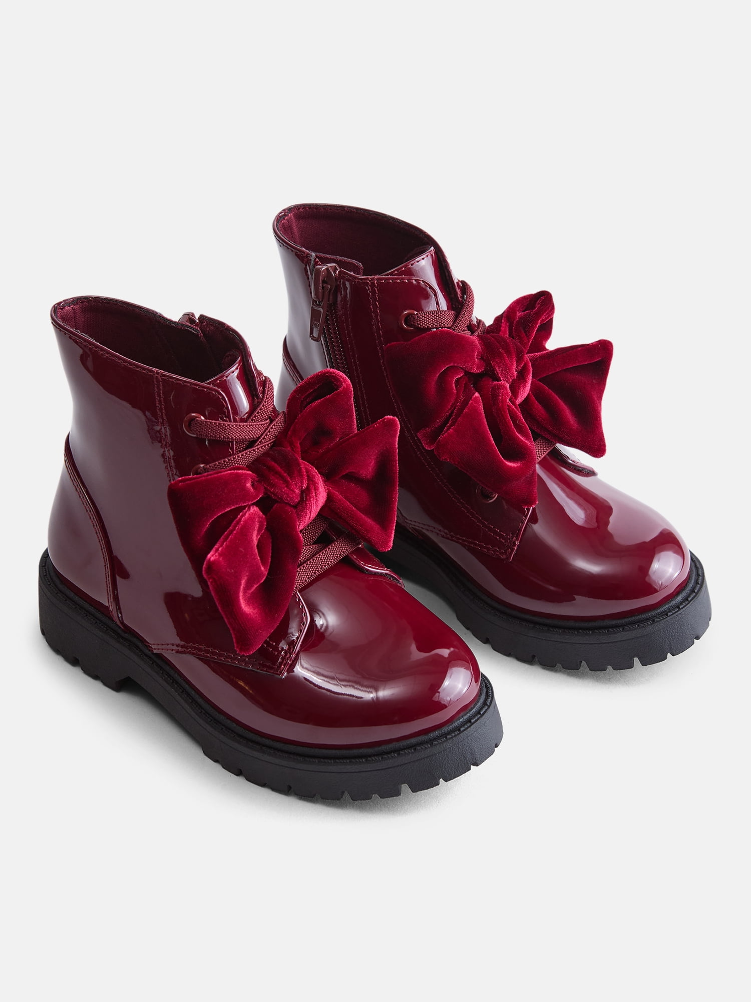 Wonder Nation Baby and Toddler Girls Bow Combat Boots