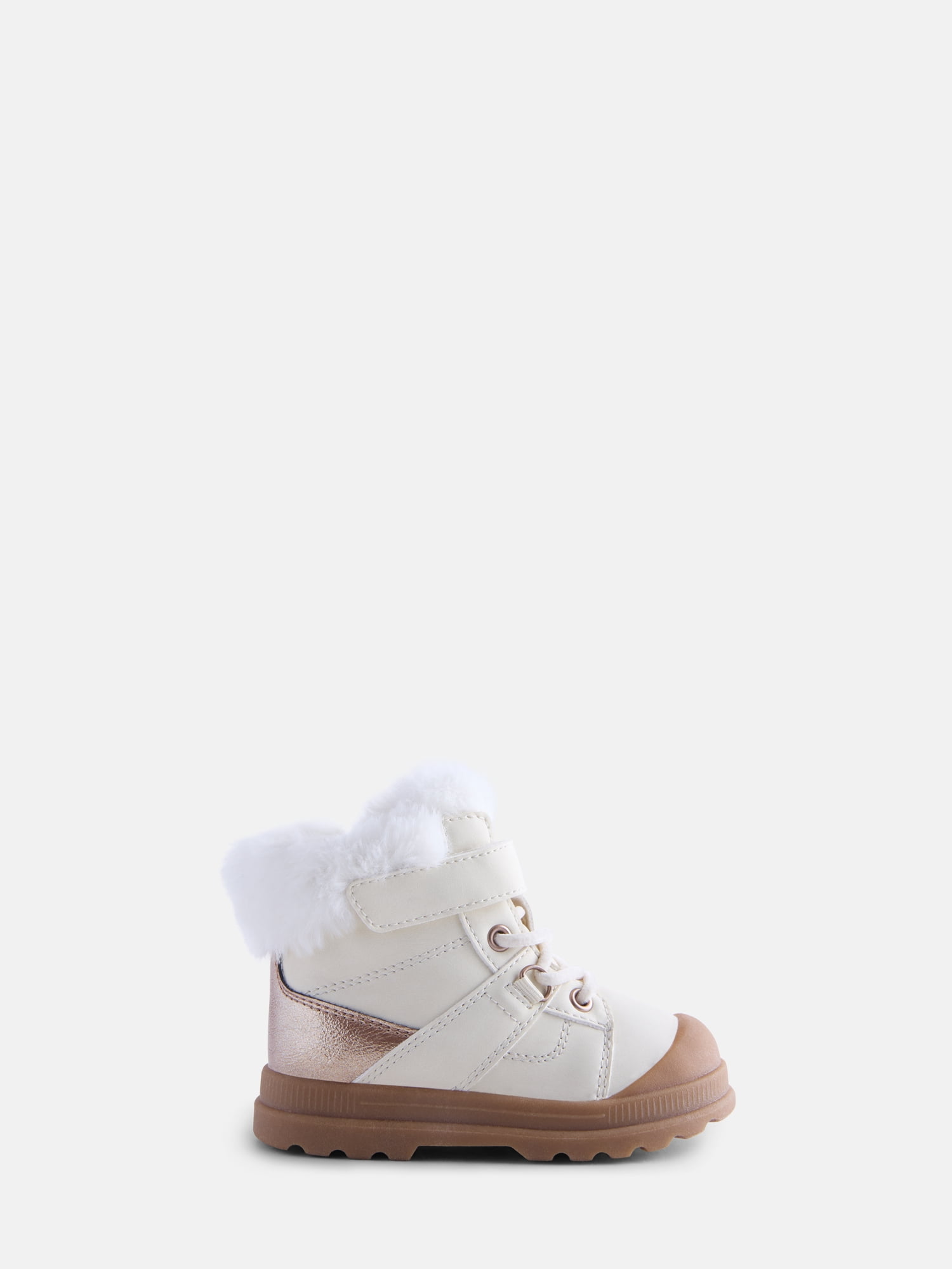 Wonder Nation Baby and Toddler Girls Winter Boots with Faux Fur Lining