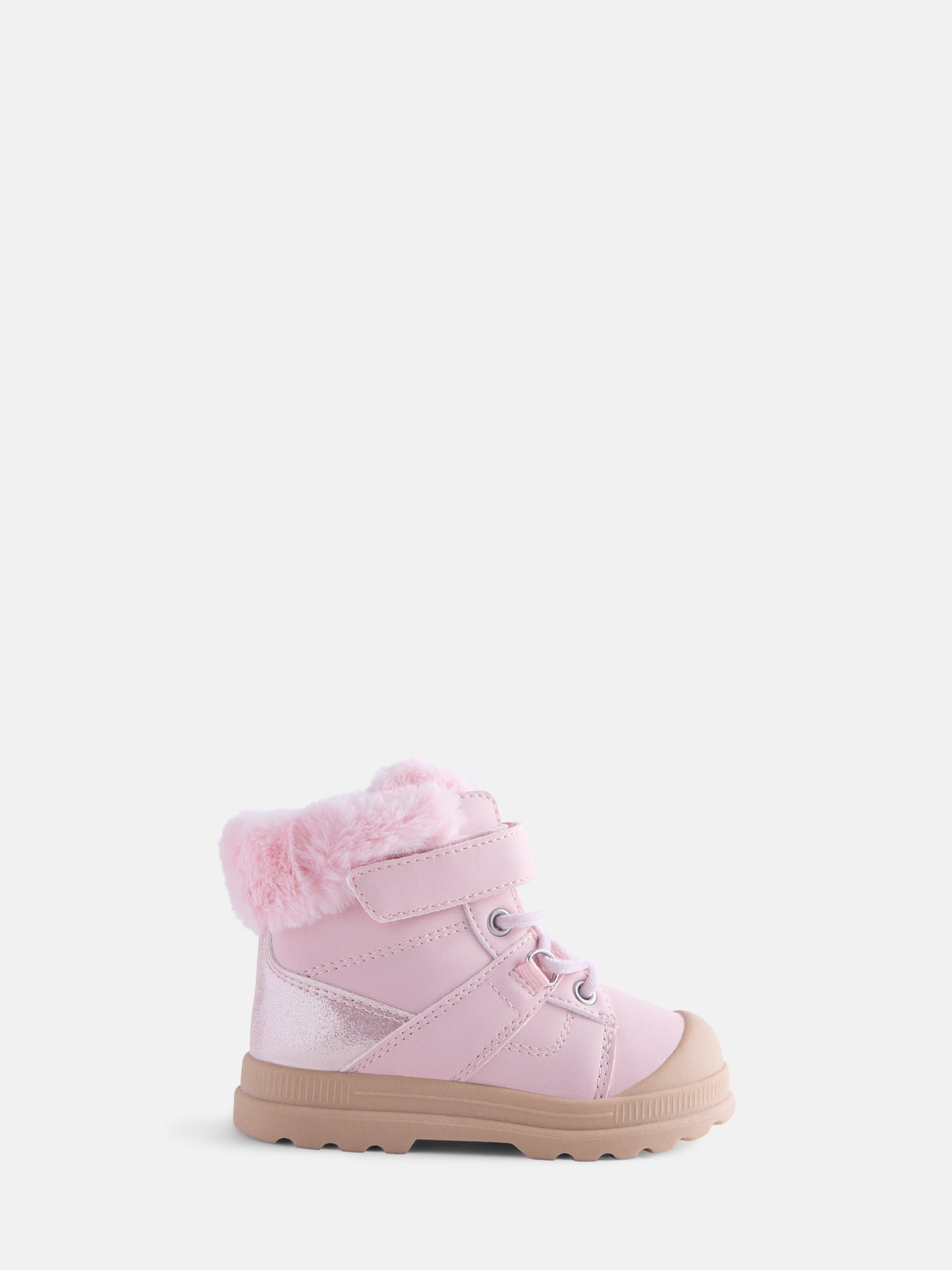 Wonder Nation Baby and Toddler Girls Winter Boots with Faux Fur Lining