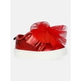 thumbnail image 1 of Wonder Nation Baby Girls Strap Bump Toe Tulle Bow Sneakers, 1 of 6