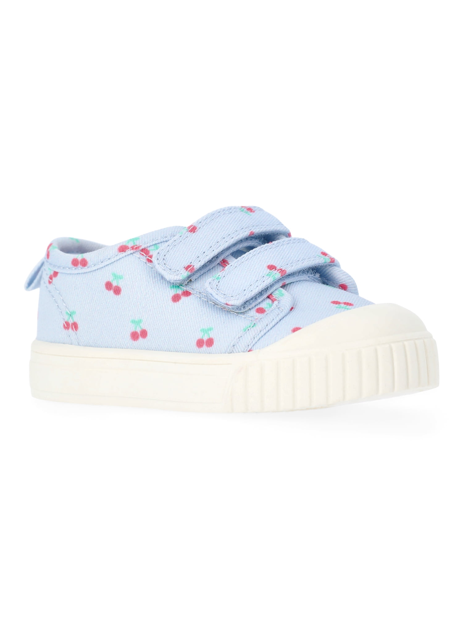 Wonder Nation Baby Girls Two Strap Bump Toe Sneakers