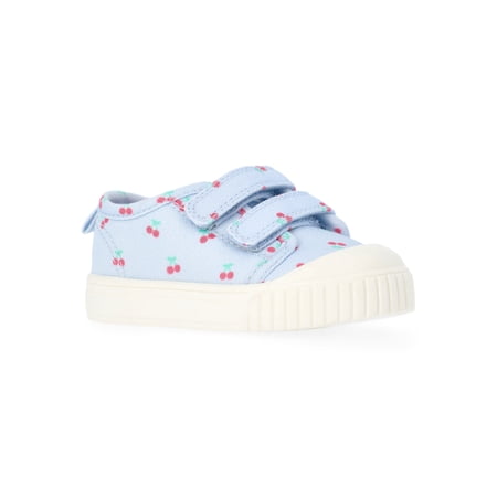 Wonder Nation Baby Girls Two Strap Bump Toe Sneakers