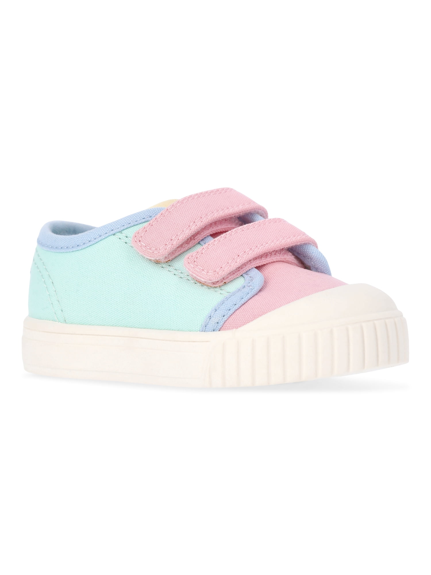 Wonder Nation Baby Girls Two Strap Bump Toe Sneakers