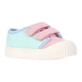 thumbnail image 1 of Wonder Nation Baby Girls Two Strap Bump Toe Sneakers, 1 of 6