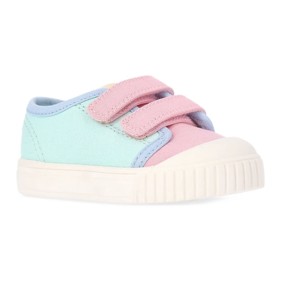 Wonder Nation Baby Girls Two Strap Bump Toe Sneakers