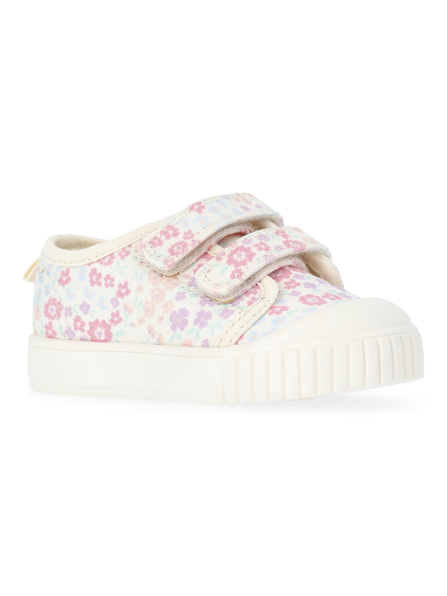 Wonder Nation Baby Girls Two Strap Bump Toe Sneakers