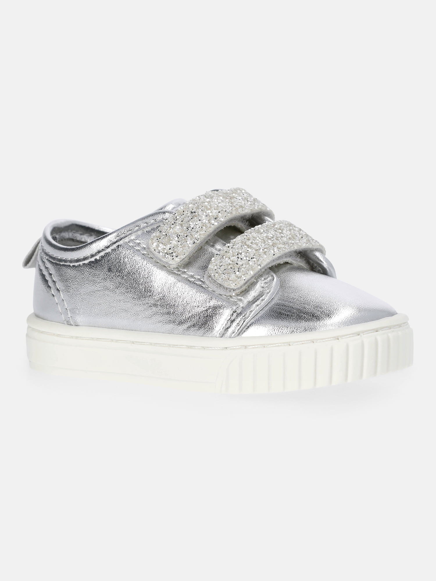 Wonder Nation Baby and Toddler Girls Two Strap Bump Toe Sneakers