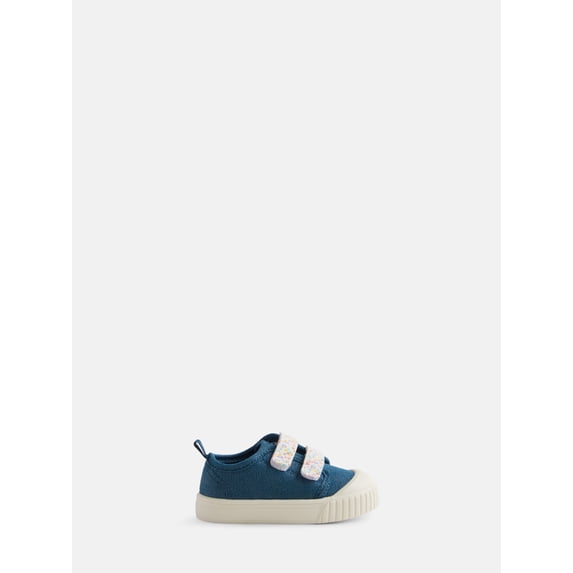 Wonder Nation Baby Girls Two Strap Bump Toe Sneakers