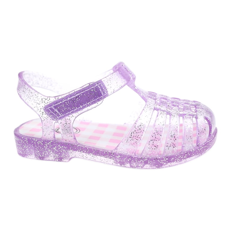 Wonder Nation Baby Girls Glitter Jelly Fisherman Sandal - Walmart.com