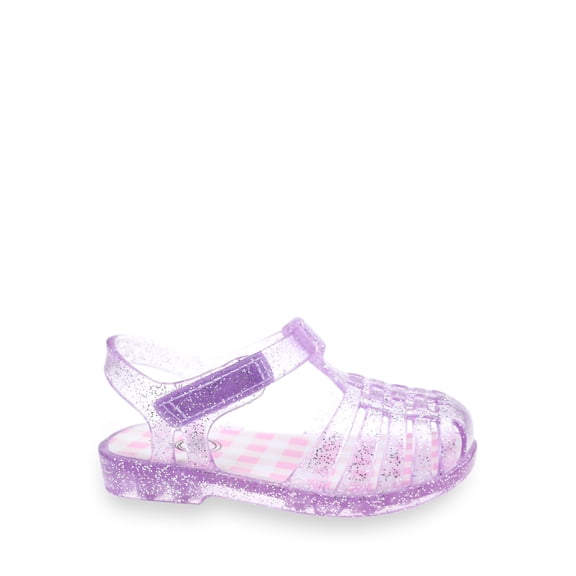 Wonder Nation Baby Girls Glitter Jelly Fisherman Sandal