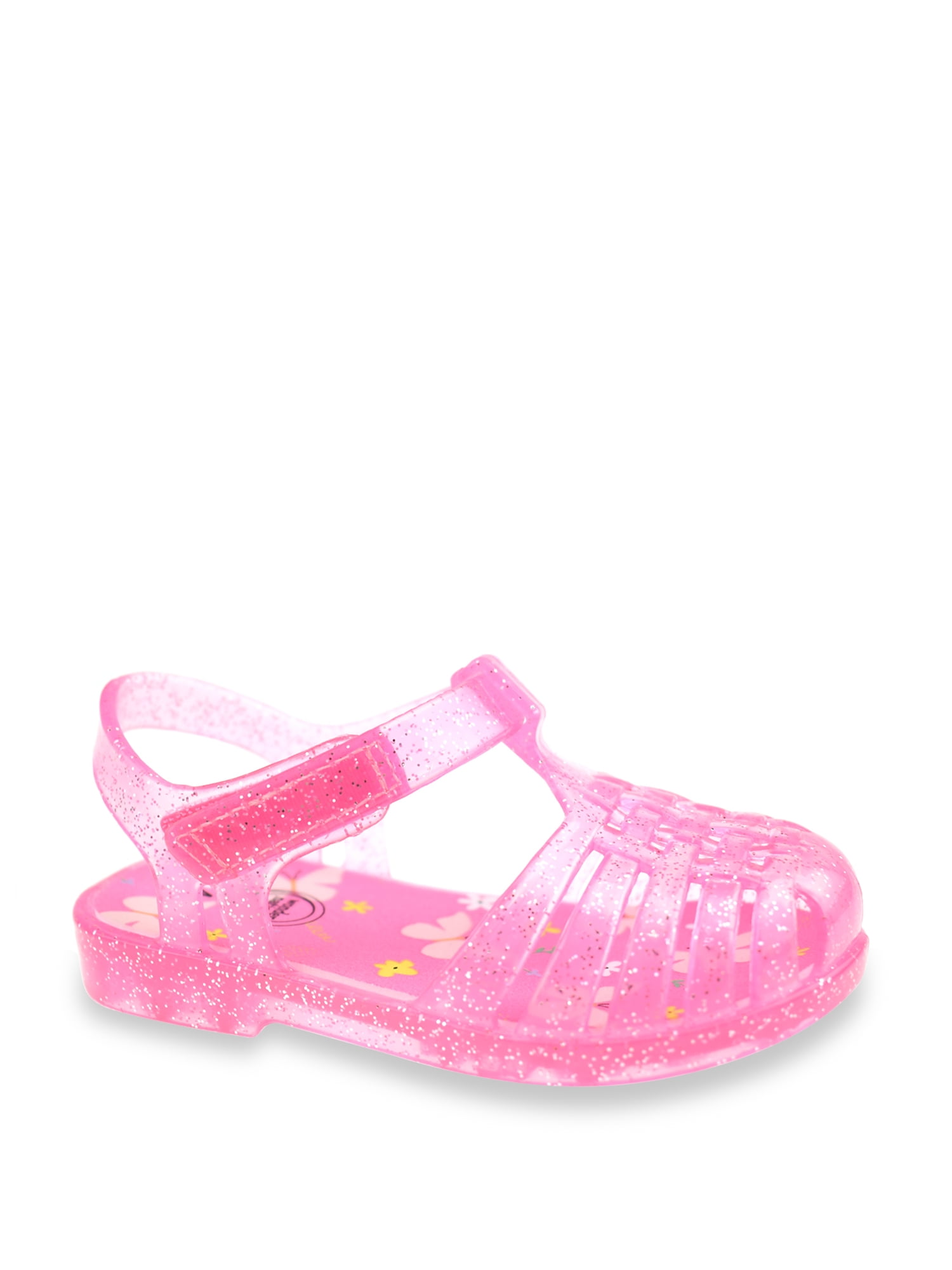 Wonder Nation Baby Girls Glitter Jelly Fisherman Sandal