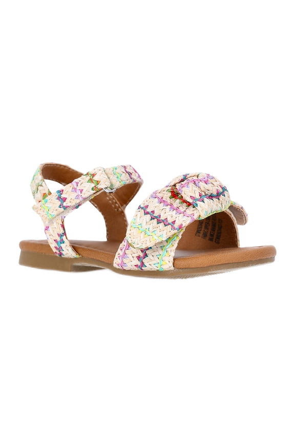 Baby and Toddler Girls Raffia Knot Sandals