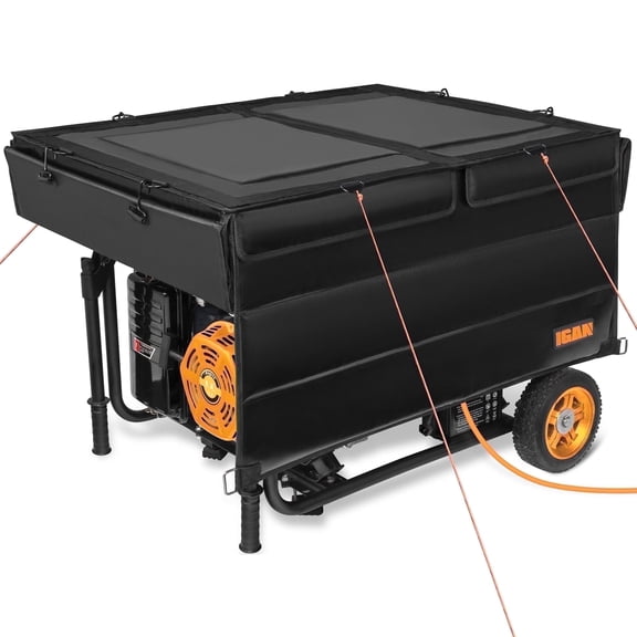 IGAN Generator Tent Waterproof Generator Cover Windproof Kit 3500–12000 Watt 10 lb. Pro Max Black