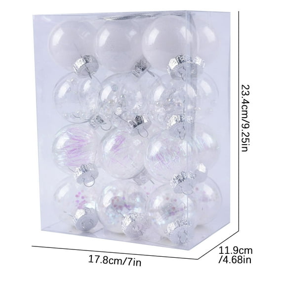 IGEED 24Pcs Christmas Tree Balls Ornaments for Xmas,60mm/2.36 Inch Tree Hanging Plastic Ball Shatterproof Christmas Bulbs Pendant Party Supplies for Xmas Tree, Holiday, Wedding, Party