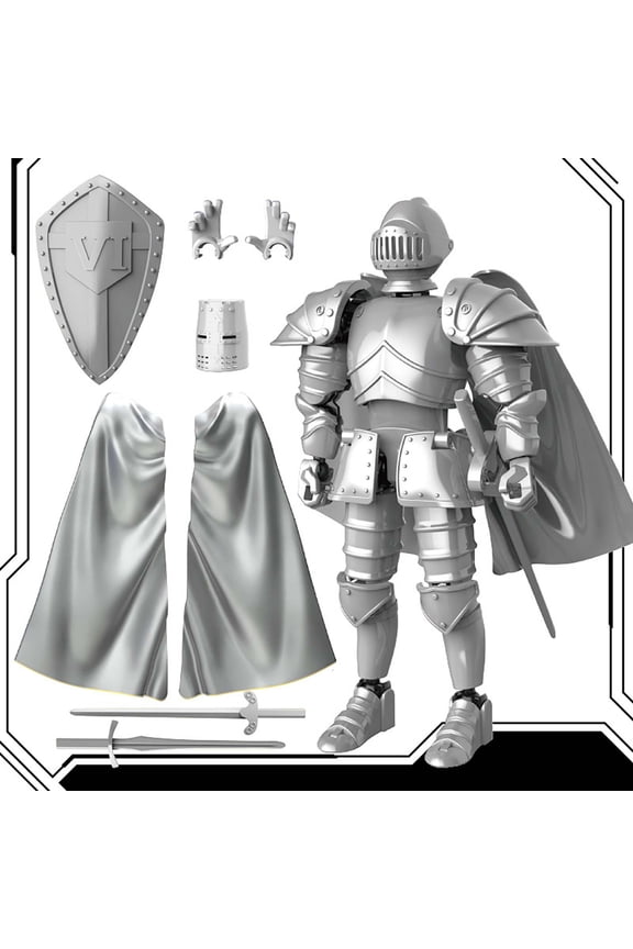 3D Printed Medieval Figurines,Medieval Knight T13 Figure,Full Body Mechanical Movable Toy,Table Decoration for Kids/Friends,Exquisitely Crafted Medieval Figurines True Works Of Art