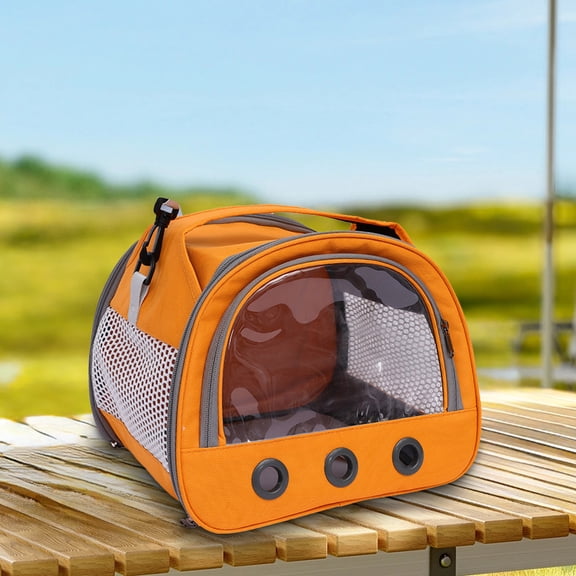 IGEED Bird Carrier Travel Cage,Pet Travel Carrier Backpack,Bird Travel Carrier,Portable Breathable Shoulder Bag Foldable Bird Excursion Bag for Small Parrots Hamsters