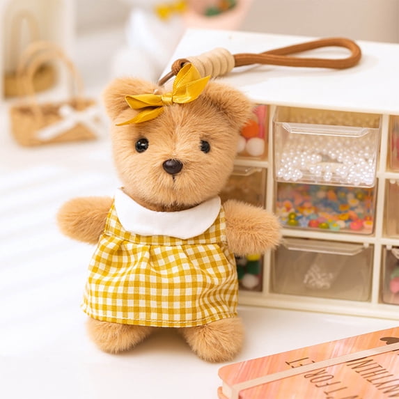 IGEED Brown Bear Plush Keychain,Stuffed Animals Bag Pendant,Bear Doll Pendant,Cute Bear Stuffed Animals Pendant,Car Keychain Teddy Bears Automobile Keychains,Backpack Purse Pendant