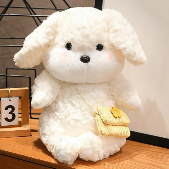 IGEED Dog Stuffed Animals for Kids,Simulated Chocolate Puppy Toy Goodnight Children's Sleeping Doll Birthday Gifts For Family Friend Children's Holiday Gifts