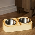 thumbnail image 1 of IGEED Double Dog Water and Food Bowl,Stainless Steel Bowl Set,Pet Feeder Bowls for Puppy Medium Dogs Cats,Non-Slip Tilted Cat Bowl,Pet Accessories, 1 of 6