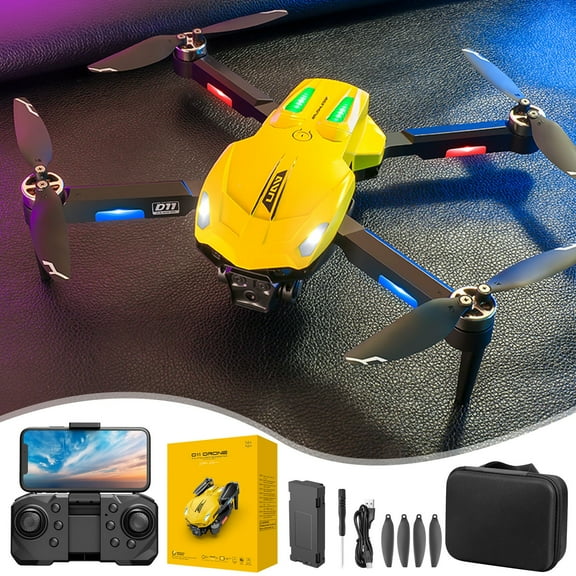 IGEED Drone with ESC Dual Camera,Brushless Motor Drones,2.4G Remote Control FPV Quadcopter with Cool LED Lights,Altitude Hold,Obstacle Avoidance,Optical Flow,Toys for Adults Kids