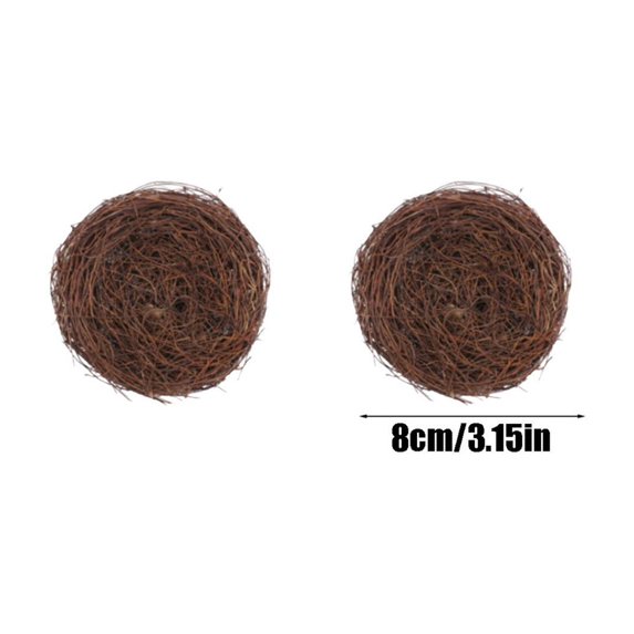 IGEED Easter Simulation Birds Nest Decorating,Mini Artificial Birds Nest Rattan Nest for Easter Crafts,Home Garden Decor Wedding Party,Rattan Birds Nest for Crafts Home Party Decor