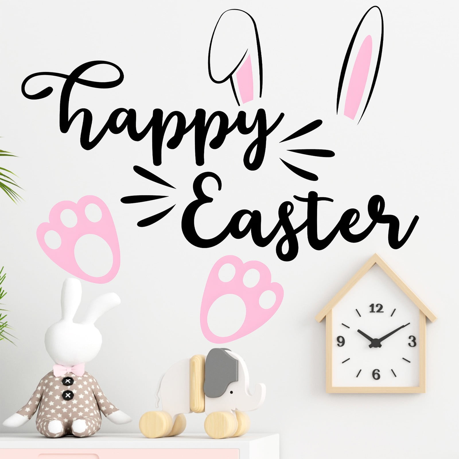 IGEED Easter Stickers,Easter Bunny Wall Decals for Wall Decroation ...
