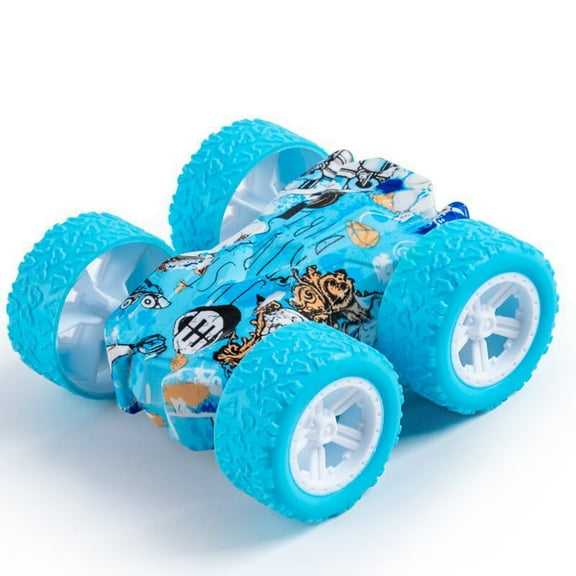 IGEED Flip Cars Toys for Ages 3+,Monster Truck 360° Rotating Stunt Push and Go Friction Cars for Toddlers,Double-Sided Friction Powered Vehicles Flips Inertia Cars,Christmas Birthday Gifts