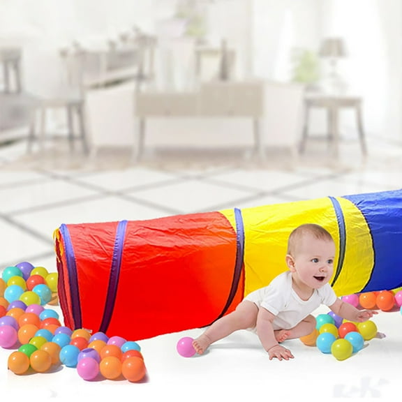 IGEED Kids Play Tunnel for Toddlers,6Ft Crawl Through Play Tunnel Toy,Colorful Crawl Tunnel Toy for Baby or Pet,Collapsible Play Tunnel,Indoor & Outdoor Kids Tunnel Toys or Gift