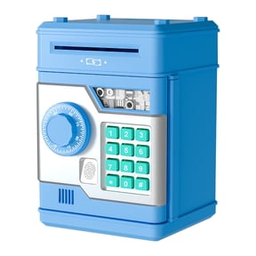 IGEED Kids Safe Bank with Fingerprint Password,Kids Safe Box,Fingerprint Password Box Bank ATM Deposit and Withdrawal Machine Bank Gift for Kids