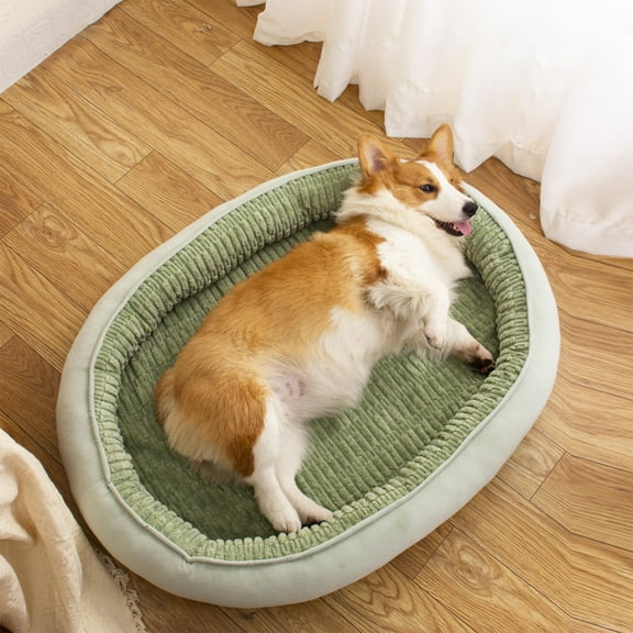 IGEED Pet Bed,Round Donut Cat and Dog Cushion Bed,Anti-slip Round Fluffy Plush Faux Fur Large Cat Bed,Soft Durable Fabric Pet Beds,Removable and Washable Calming Cat & Dog Bed