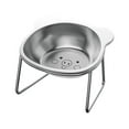 thumbnail image 1 of IGEED Raised Cat Food Bowl,Stainless Steel Cat Dish for Food Water,Anti Vomiting Elevated with Stand,Slanted Tilted 15 Angle,Metal Single Kitty Kitten Wet Food Bowl Pet Bowl, 1 of 6