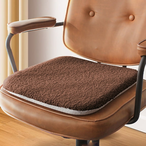 IGEED Soft Plush Chair Pads,Winter Indoor Warmth Square Chair Covering Nonslip Comfort Dining Seat Pads Stool Mat Cover Decoration for Home Patio Kitchen Office Dorm