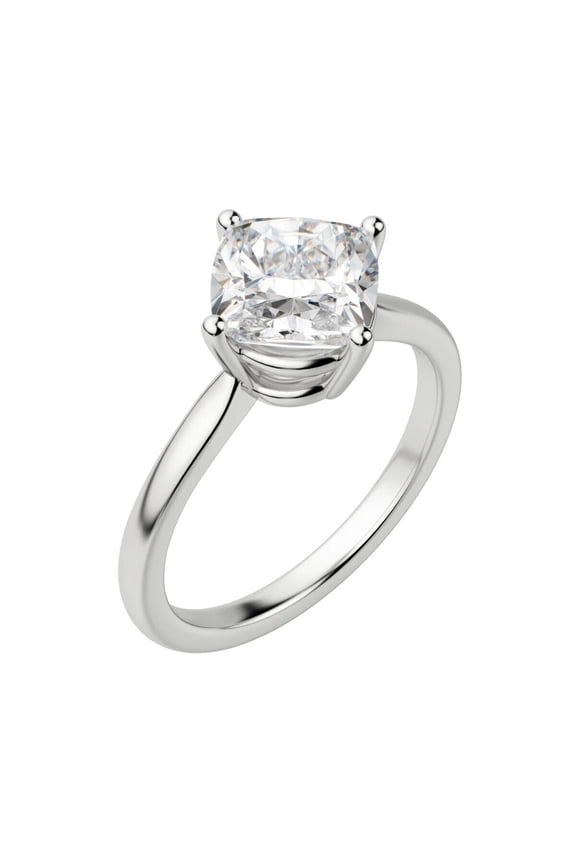 IGI 1.0 ct Cushion cut Lab Grown Diamond Ring For Engagement 14k White Gold