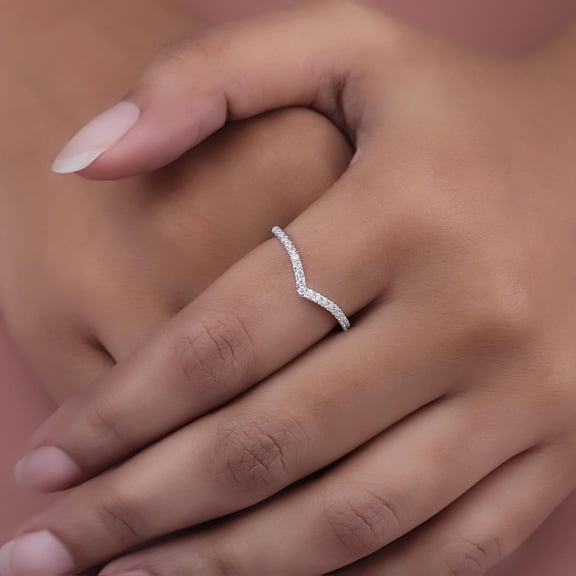 IGI Certified 0.20ctw H/SI Natural Diamond Engagement Ring 14kt Solid White Gold